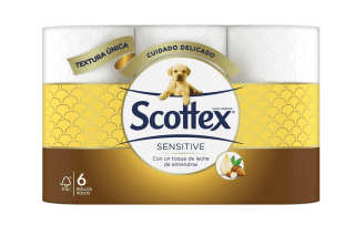 Papel higiénico Sensitive con leche de almendras 3 capas 6 rollos por 3,59€ y 2x1