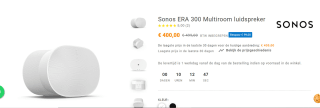 Sonos era 300 wit voor €400 bij Audioforum