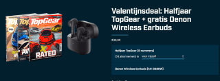 Abonnement voor halfjaar TopGear Magazine + gratis Denon AH-C630W Wireless Earbuds voor €39 bij TopGear
