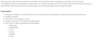 Gratis Pizza New York Pizza op 7 juli