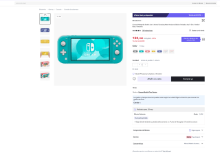 Nintendo Switch Lite - Consola Animal Crossing New Horizons Edición limitada por 152,15€ (Nuevos usuarios por 140,15€)