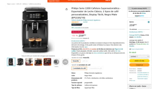 Cafetera Superautomática Philips Serie 2200 EP2220/10 por solo 259€