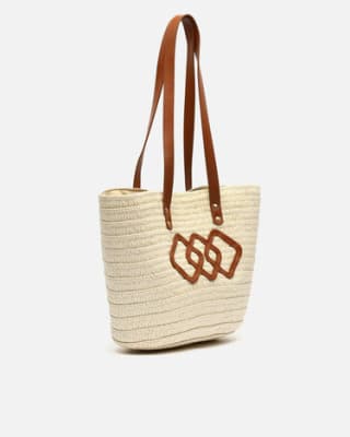 Bolso grande estilo capazo efecto rafia por 9,60€