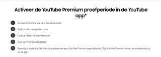 3 maanden gratis youtube premium voor Samsung members