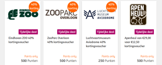 40% korting op dagjes uit in de voorjaarsvakantie voor 500 ING rentepunten