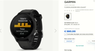 Garmin Forerunner 955 - Hardloophorloge voor €380 bij Runningexpert