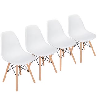 4 Sillas Dinamarca Estilo Nórdico patas de madera por solo 47,75€
