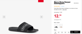 Bjorn Borg Harper badslippers voor €12,59 bij Scapino