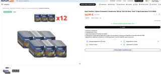 Pack Familiar Cidacos Guisantes y Zanahorias 200 gr 12x3 36 latas Total 7.2 kg por solo 14,99€