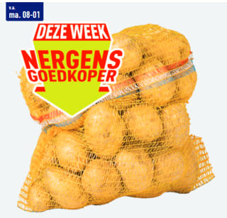 10 KG Kruimige aardappelen voor €3,69 bij de Aldi