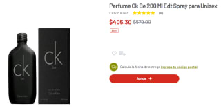 Perfume Perfume Ck Be 200ml por $405 en Soriana