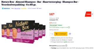 Nature Box Shampoo bar almond Voordeelverpakking - 6 x 85 gr.voor €13,79 bij Bol.com