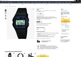 Reloj Casio Clásico negro Resistente al agua por solo 18€