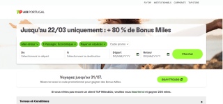 80% de bonus miles supplémentaires sur FlyTap