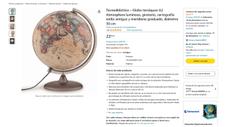 Globo terráqueo A2 Atmosphere luminoso Tecnodidattica giratorio por 22,53€