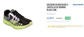 Zapatillas de Running para Hombre Skechers GOrun Razor 3 Hyper por 44.99€