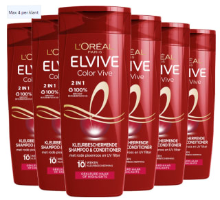L'Oréal Elvive shampoo 6 flessen van 250ml voor €9,85 bij Bol