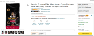 Ganador Premium 20kg, Alimento para Perros Adultos por $797