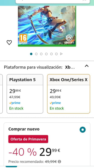 Prince of Persia: The Lost Crown Xbox Series X, Xbox One por 29,99€.