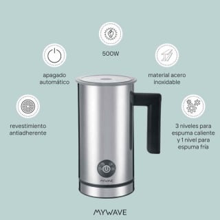 Espumador De Leche 500W con revestimiento antiadherente y apagado automático MyWave ESP-500 por 16.6€