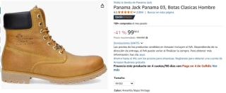 Botas Panama Jack Panama 03 marrón miel por 99,96€