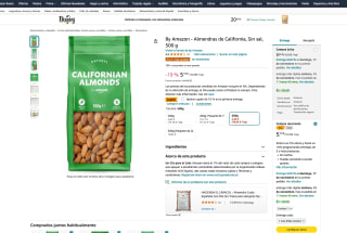Almendras 500gr de California By Amazon por 4,36€