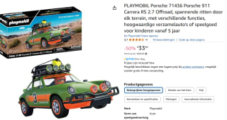PLAYMOBIL Cars Porsche 911 Carrera RS 2.7 - Offroad voor €33,82 bij Amazon