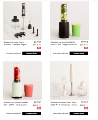 Recopilacion de Freidoras de Aire y Batidoras de Vaso y Mano de la Marca Create con Hasta 54% de Descuento en Privalia