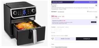 Freidora de Aire Electrónica - 8 L marca Aigostar por 59.15€ (Cuenta Nueva 47.15€)