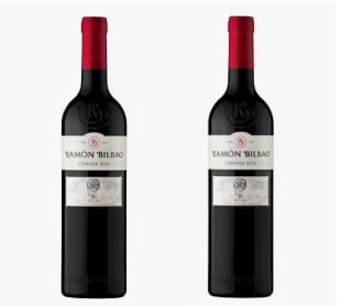 2 Botellas de Ramon Bilbao Crianza 2019 (Rioja) por 9.66€