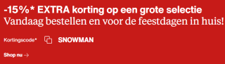 15% extra korting op je aankoop bij Zalando
