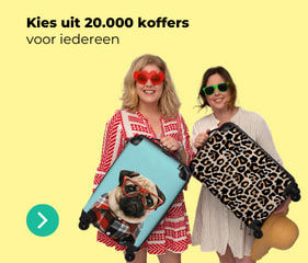 Kortingscode voor 25% korting op koffer met eigen ontwerp/foto bij NoBoringSuitcases
