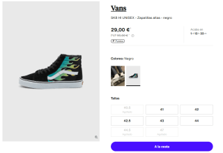 Zapatillas Vans SK8 HI Unisex por 29€