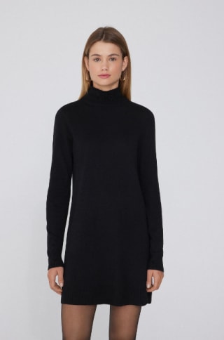 Robe Col Montant avec Laine à 8€