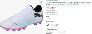 PUMA Voetbalschoenen FUTURE 7 PLAY FG/AG voor €17,99 bij Amazon