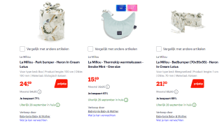 Tot 75% korting op La Millou baby-artikelen bij Bol.com