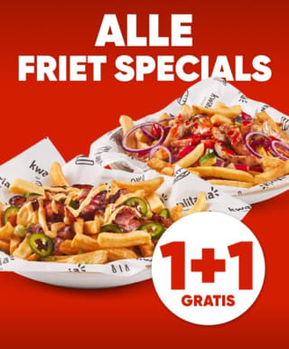 1+1 gratis op friet specials bij Kwalitaria