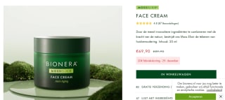Bionera MossElixir Face Cream - anti aging 50 ml voor €69,90