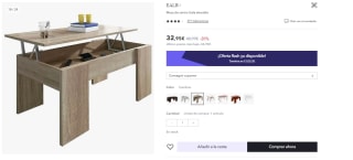 Mesa de centro elevable Gala por 24.71€