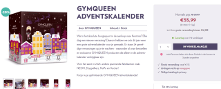Gymqueen exclusieve adventskalender voor €55,99