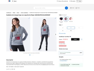 Sudadera con capucha GEOGRAPHICAL NORWAY Mujer por solo 29,99€