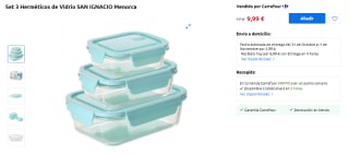 Set 3 Herméticos de Vidrio San Ignacio Menorca por 9,99€