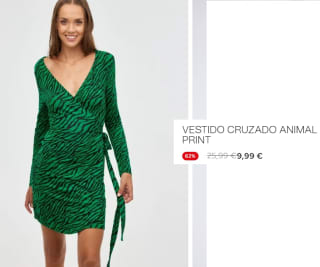 Vestido Cruzado Animal Print por 9.99€