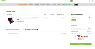 Tarjeta gráfica Acer Nitro Radeon RX 7800 XT OC 16GB por solo 449,90€