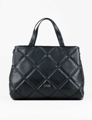 Bolso de mano.efecto piel acolchado por 12,99€.