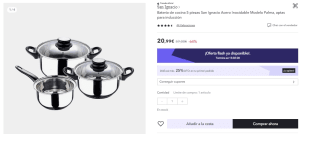 San Ignacio Palma Batería 5 piezas por 15.74€