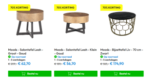 70% korting op alle meubels van Moods bij Timco voordeelmarkt