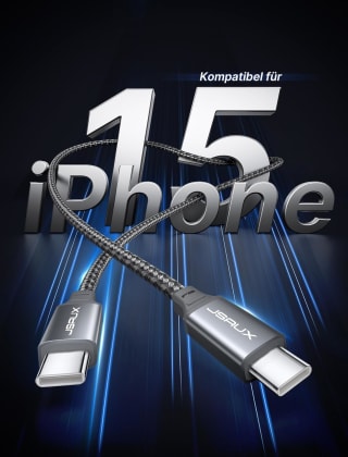 JSAUX USB C naar USB C Kabel 100W 3M voor €4,97 dmv code via Amazon