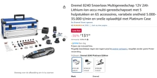 Dremel Model 8240 - 5/65 platinum editie voor €121,99 dmv code bij Amazon