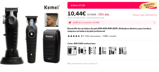 Kemei-Kit de cortadora de pelo KM-2296 KM-2299 por 10,44€